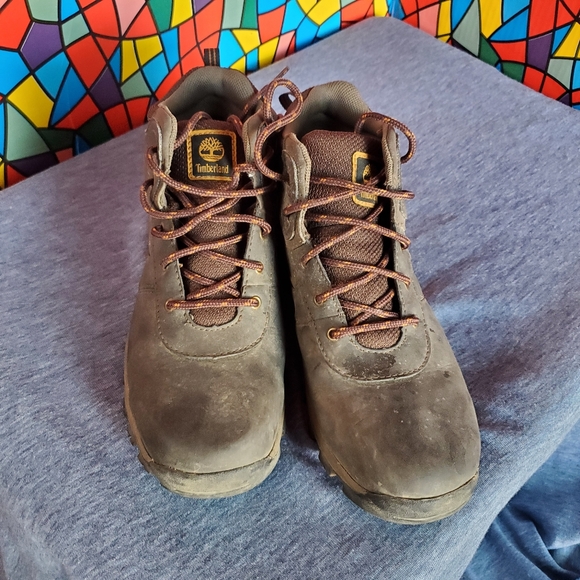 Timberland Junior Mt. Maddsen Waterproof Mid Hiking Boot Boys Size 5.5 Brown - Picture 3 of 10